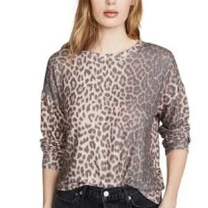NWT SUNDRY Leopard Pullover SUPER SOFT